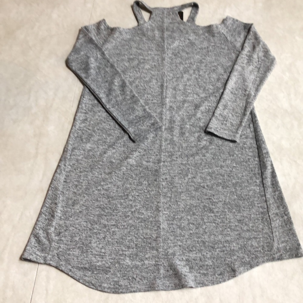 Heather Gray Open Shoulder Dress Size S - Picture 2 of 7